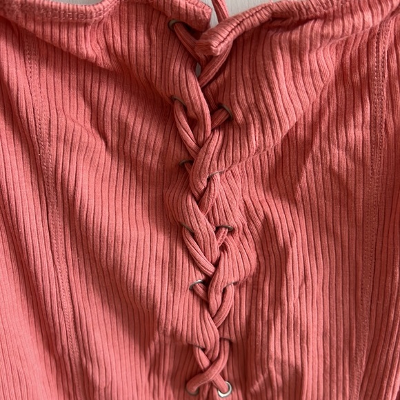 Urban Outfitters bodysuit Mauve / Pink tie up - medium - Picture 5 of 10